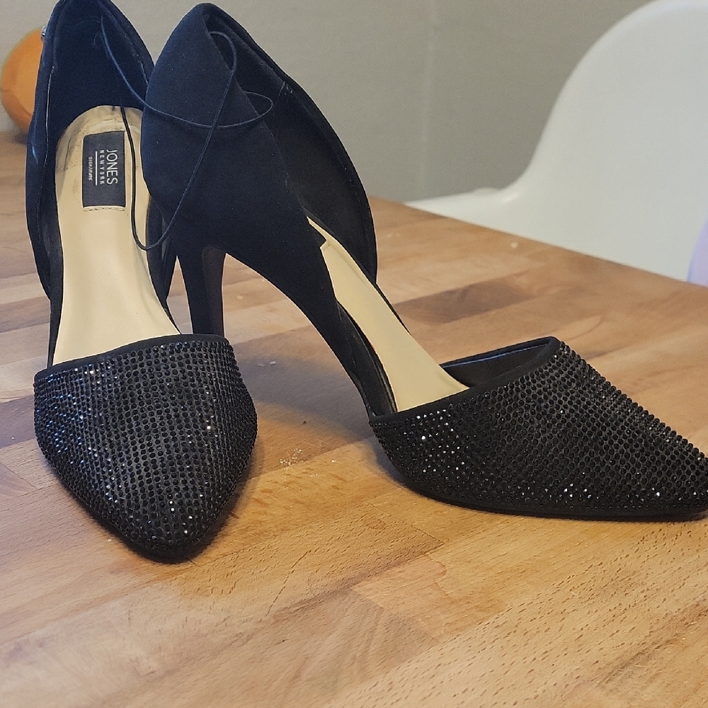 Jones New York Black Sparkle Heels